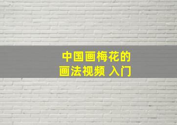 中国画梅花的画法视频 入门